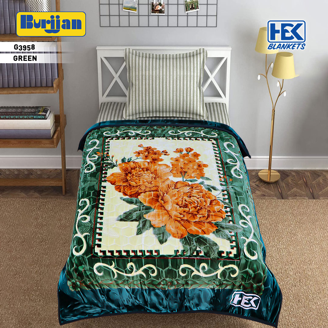 Burjjan 2 Ply Single Bed Embossed Blanket 6 Pcs HBK